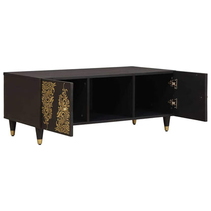 Coffee Table Black 100 x 54 x 40 cm Solid Mango Wood