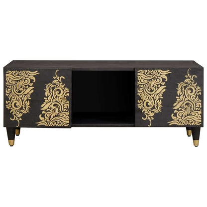 Coffee Table Black 100 x 54 x 40 cm Solid Mango Wood