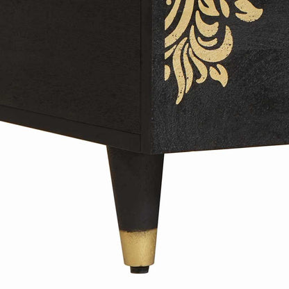 Coffee Table with Drawer Black 80 x 54 x 40 cm Solid Mango Wood