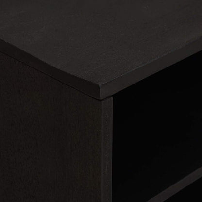 TV Cabinet with Shelf Black 80 x 33 x 46 cm Solid Mango Wood