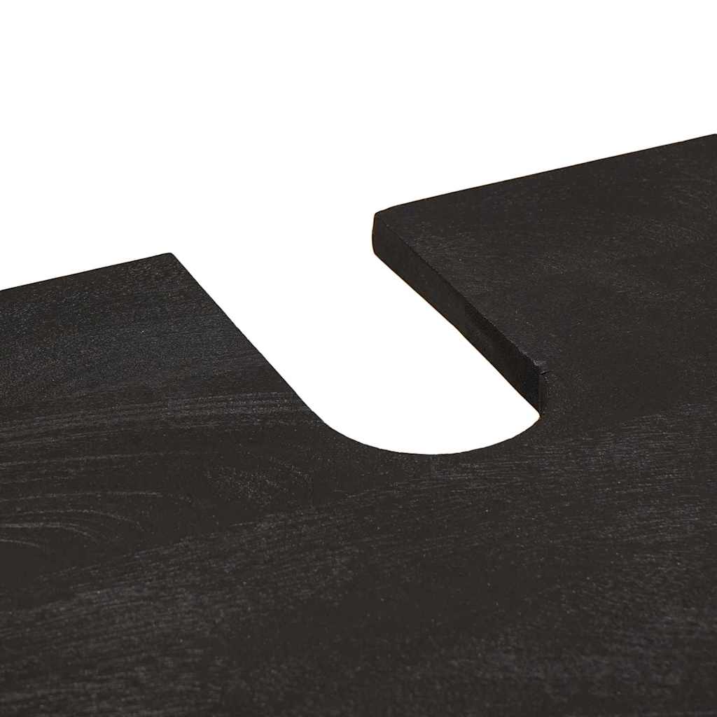 Sink cabinet with Door Black 62 x 33 x 58 cm Solid Mango Wood