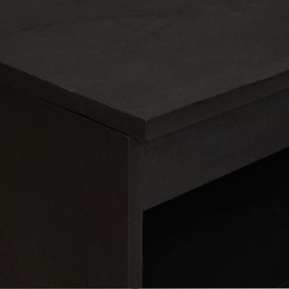 Sideboard with Shelf Black 60 x 33 x 75 cm Solid Mango Wood