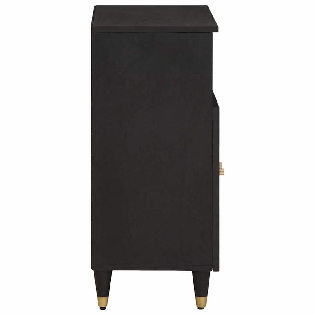 Sideboard with Shelf Black 60 x 33 x 75 cm Solid Mango Wood