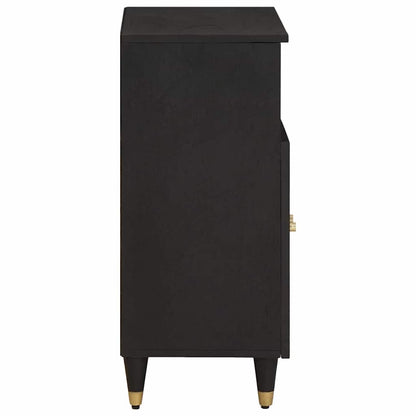 Sideboard with Shelf Black 60 x 33 x 75 cm Solid Mango Wood