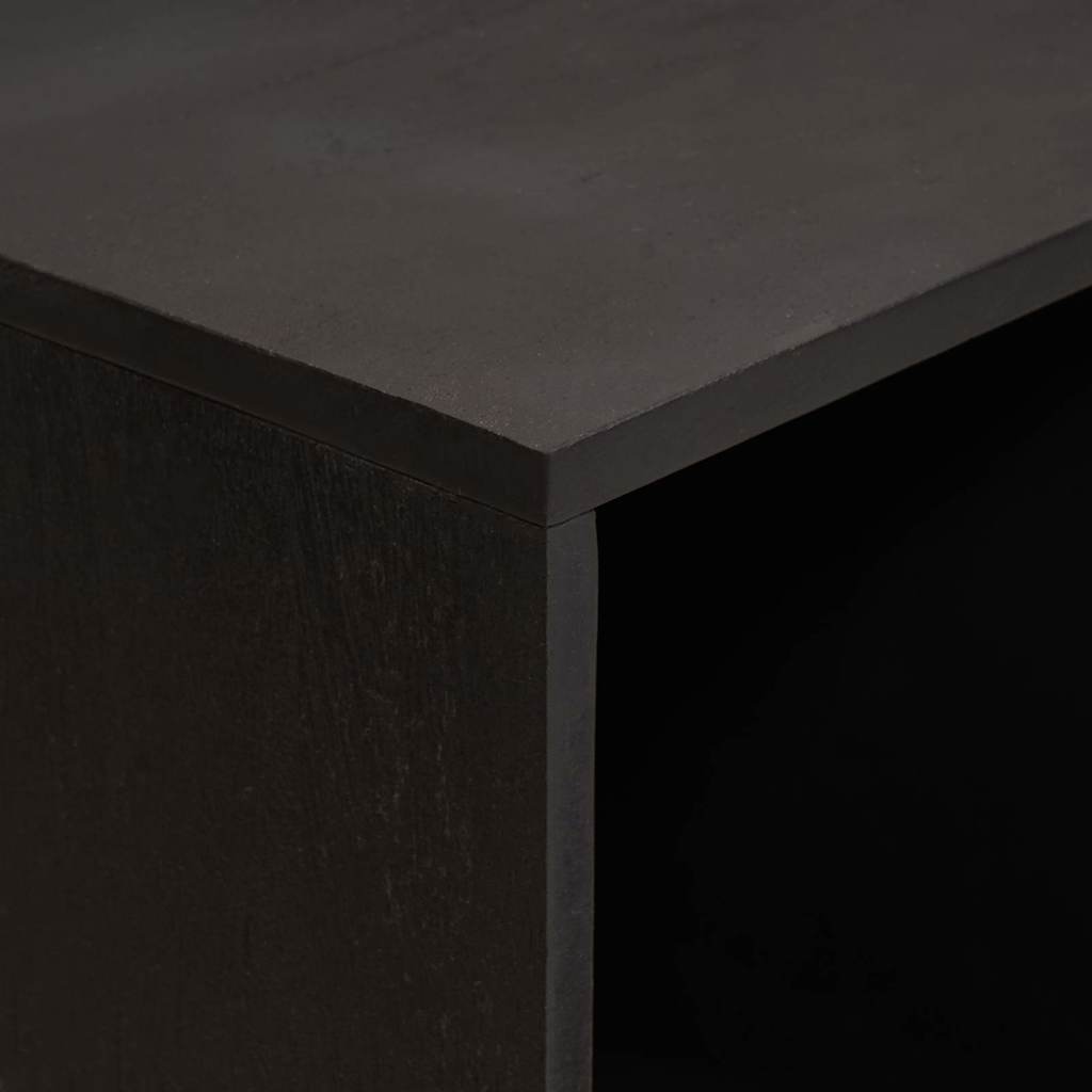 Sideboard with Shelf Black 80 x 33 x 75 cm Solid Mango Wood