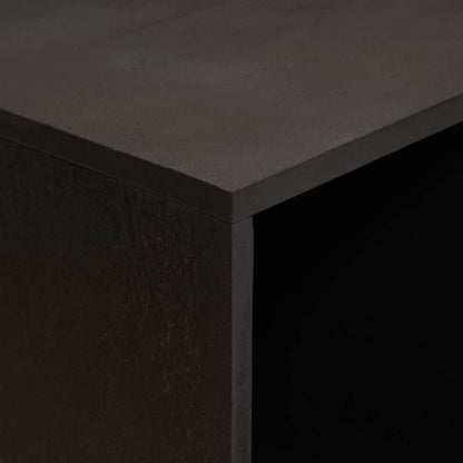 Sideboard with Shelf Black 80 x 33 x 75 cm Solid Mango Wood