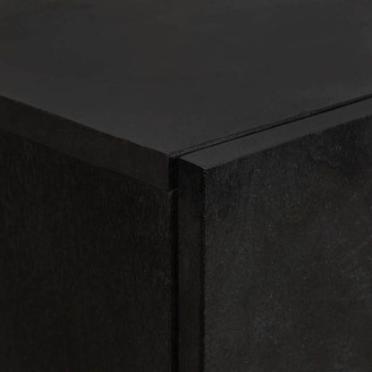 Highboard with Drawer Black 60 x 33 x 100 cm Solid Mango Wood