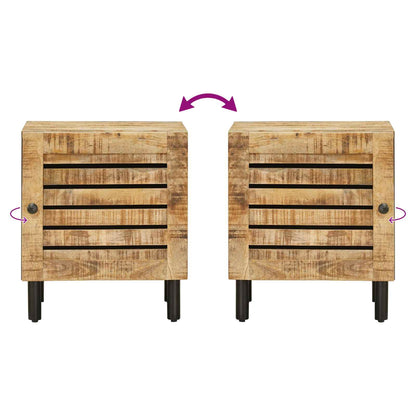 Bedside Table Natural 40 x 33 x 46 cm Solid Mango Wood