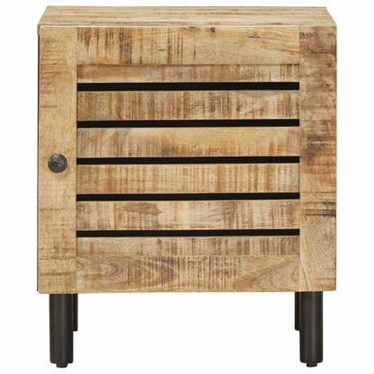 Bedside Table 2 pcs Natural 40 x 33 x 46 cm Solid Mango Wood