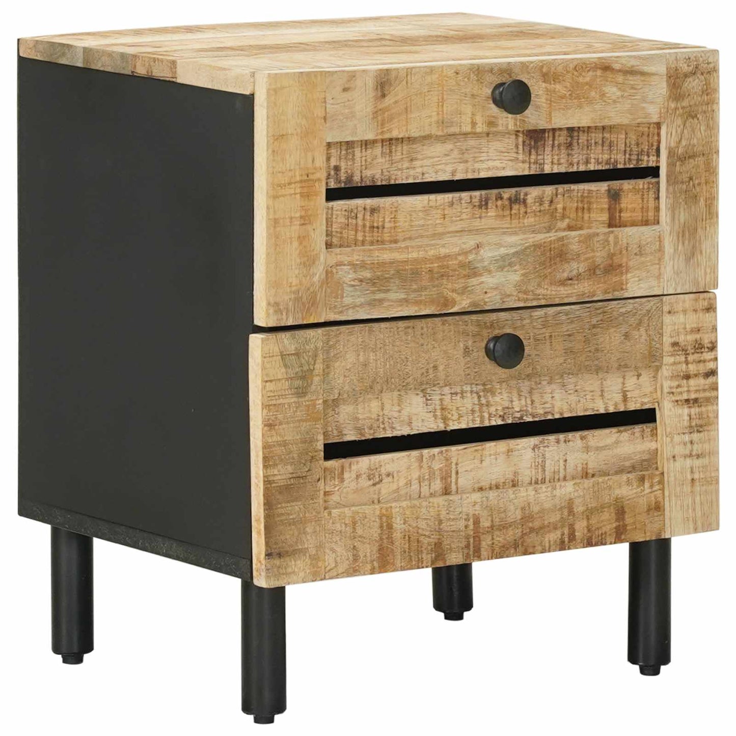 Bedside Table Natural 40 x 33 x 46 cm Solid Mango Wood