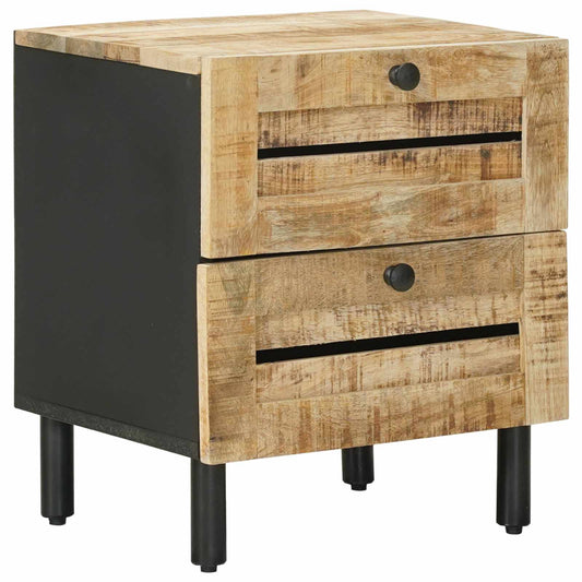 Bedside Table Natural 40 x 33 x 46 cm Solid Mango Wood