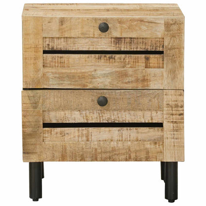 Bedside Table Natural 40 x 33 x 46 cm Solid Mango Wood