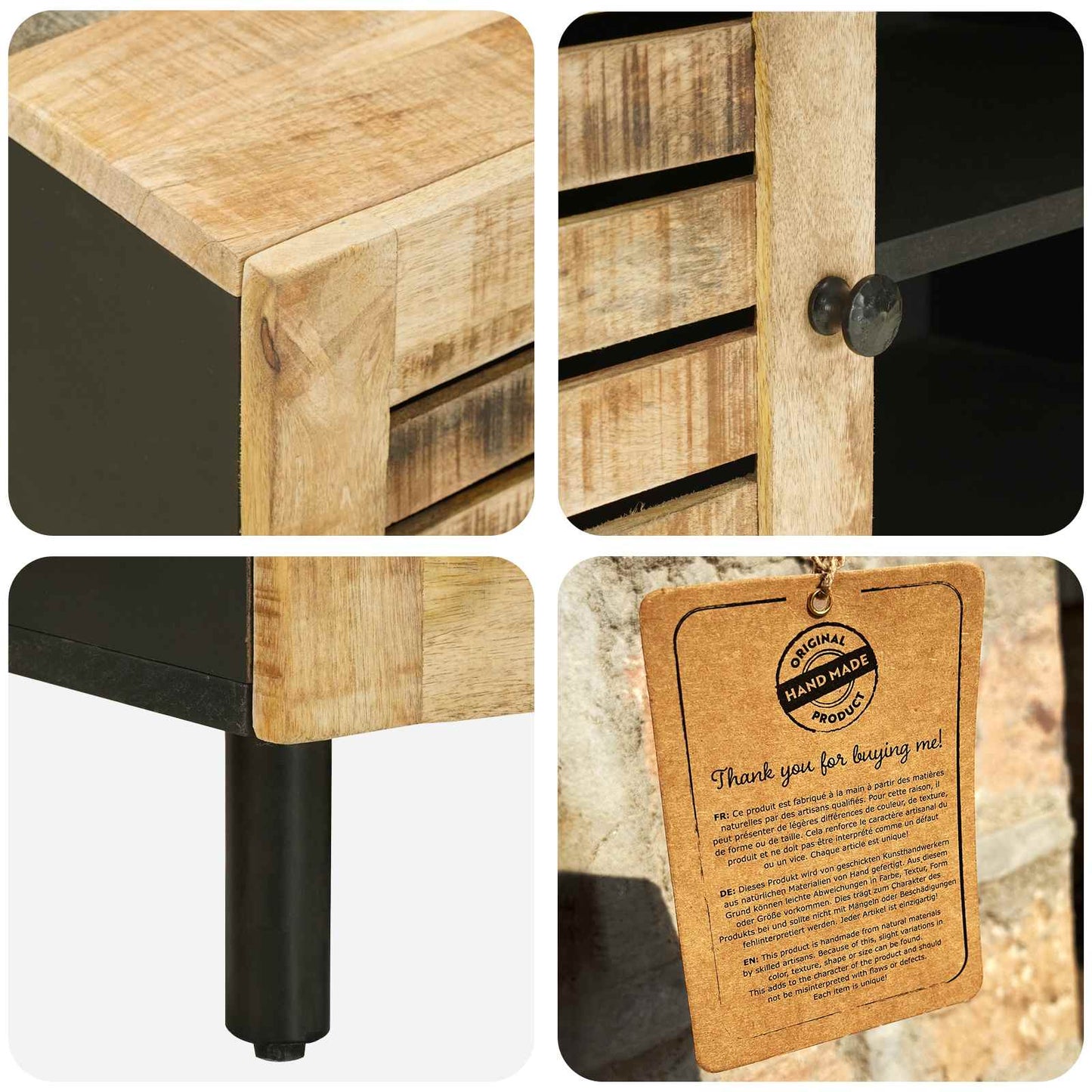 Storage Cabinets Natural 105 x 33 x 46 cm Solid Mango Wood
