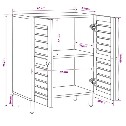 Storage Cabinets Pattern Pattern 60 x 33 x 75 cm Natural