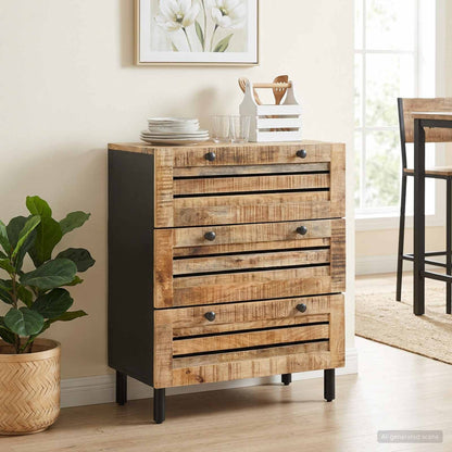 Storage Cabinets Pattern Pattern 60 x 33 x 75 cm Natural