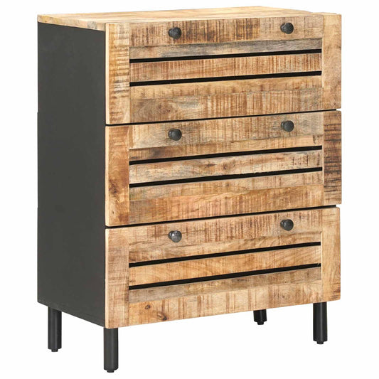 Storage Cabinets 60 x 33 x 75 cm Solid Mango Wood Natural