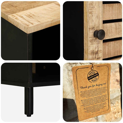 Coffee Table Natural 80 x 50 x 40 cm Solid Mango Wood