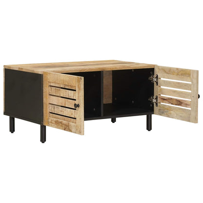 Coffee Table Natural 80 x 50 x 40 cm Solid Mango Wood