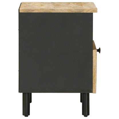 Bedside Table 2 pcs Natural 40 x 33 x 46 cm Solid Mango Wood