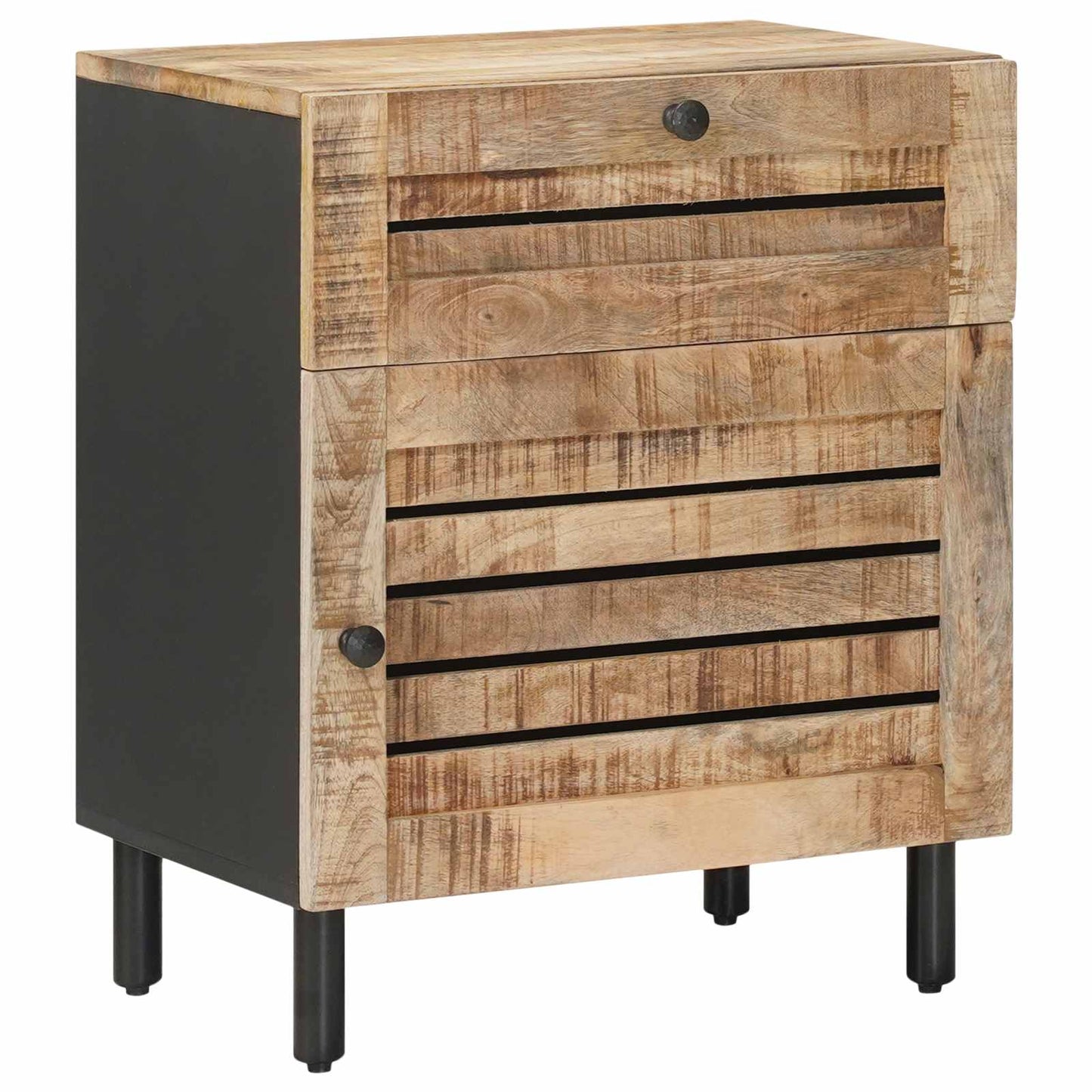 Bedside Table Natural 50 x 33 x 60 cm Solid Mango Wood