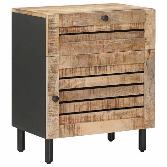 Bedside Table Natural 50 x 33 x 60 cm Solid Mango Wood