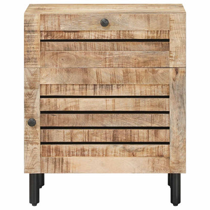 Bedside Table Natural 50 x 33 x 60 cm Solid Mango Wood