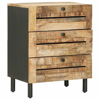 Bedside Table Natural 50 x 33 x 62 cm Solid Mango Wood