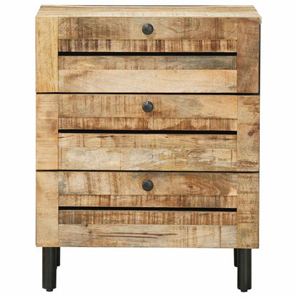 Bedside Table Natural 50 x 33 x 62 cm Solid Mango Wood