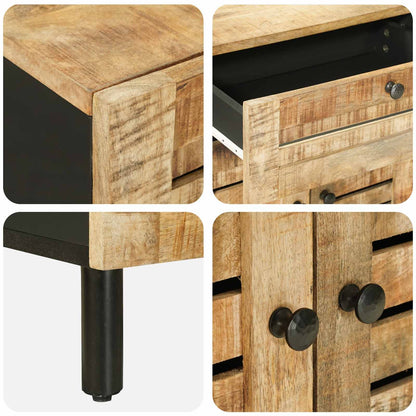 Bedside Table Natural 50 x 33 x 60 cm Solid Mango Wood