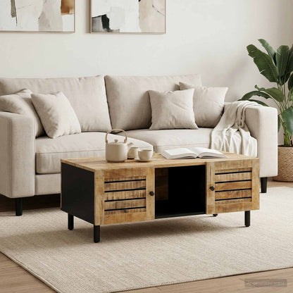 Coffee Table Natural 100 x 54 x 40 cm Solid Mango Wood