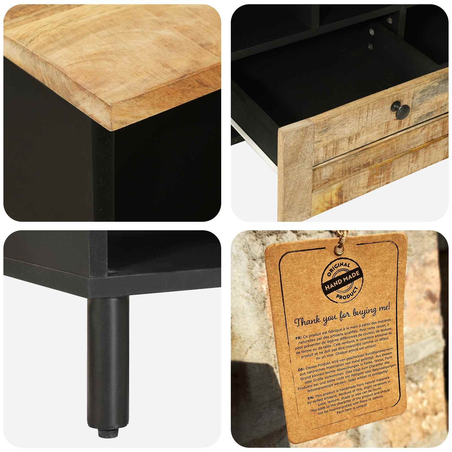 Storage Cabinets Natural 100 x 33 x 46 cm Solid Mango Wood