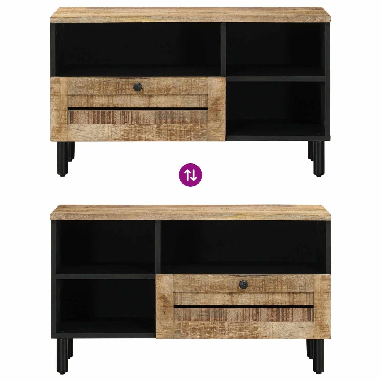 Storage Cabinets Brown 80 x 33.5 x 46 cm Solid Mango Wood