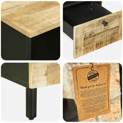 Storage Cabinets Natural 100 x 33 x 46 cm Solid Mango Wood