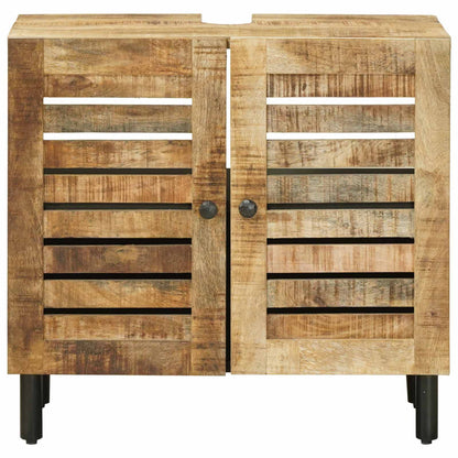 Sink cabinet Brown and Black 62 x 33 x 58 cm Solid Mango Wood