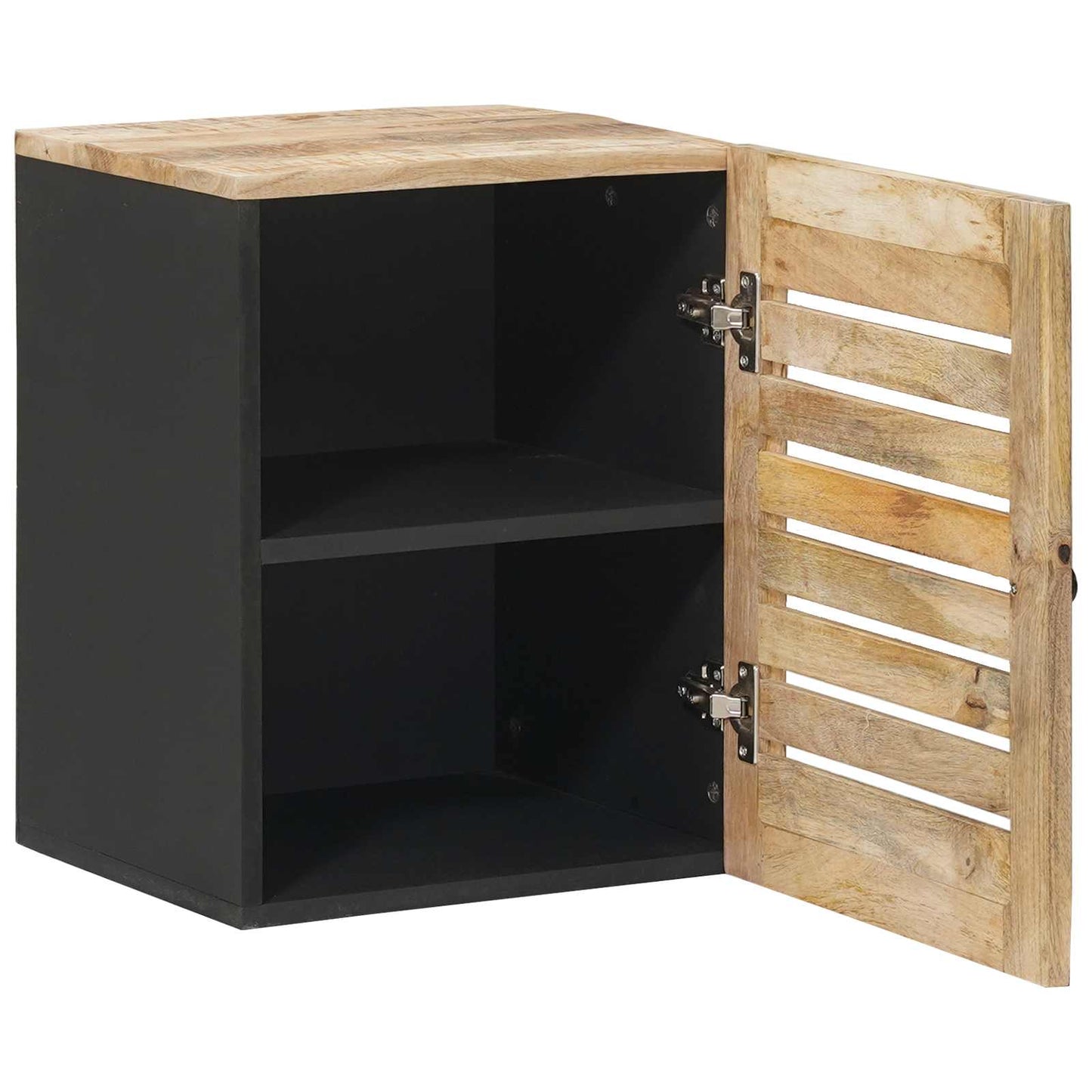 Hanging Cabinet with Storage Brown and Black 38 x 33.5 x 48 cm