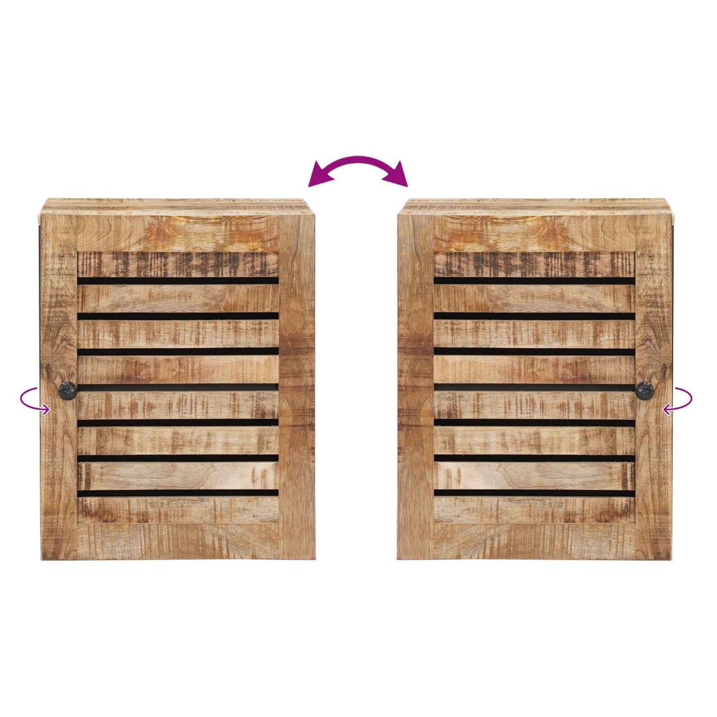 Hanging Cabinet with Storage Brown and Black 38 x 33.5 x 48 cm