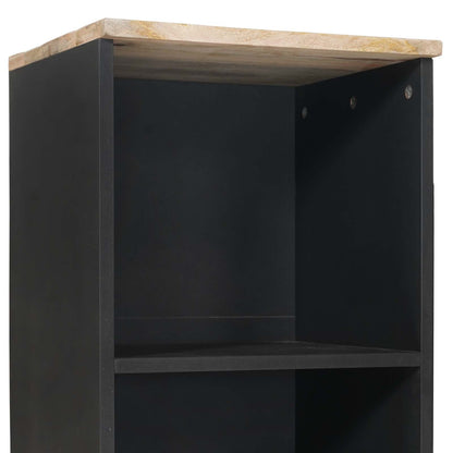 Bathroom Cabinet with Drawer Brown and Black 38 x 33.5 x 160 cm