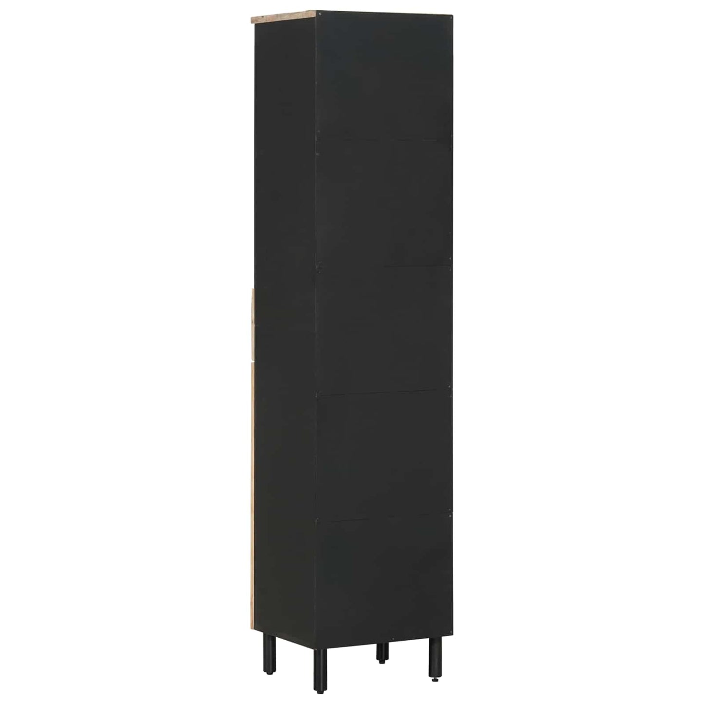Bathroom Cabinet with Drawer Brown and Black 38 x 33.5 x 160 cm