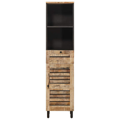 Bathroom Cabinet with Drawer Brown and Black 38 x 33.5 x 160 cm