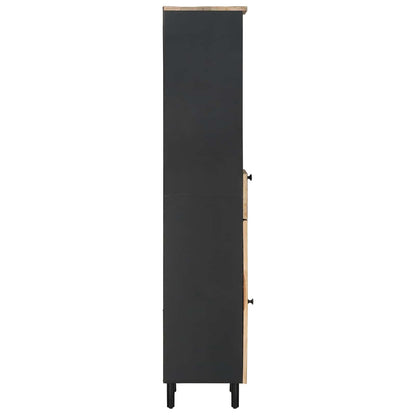 Bathroom Cabinet with Drawer Brown and Black 38 x 33.5 x 160 cm