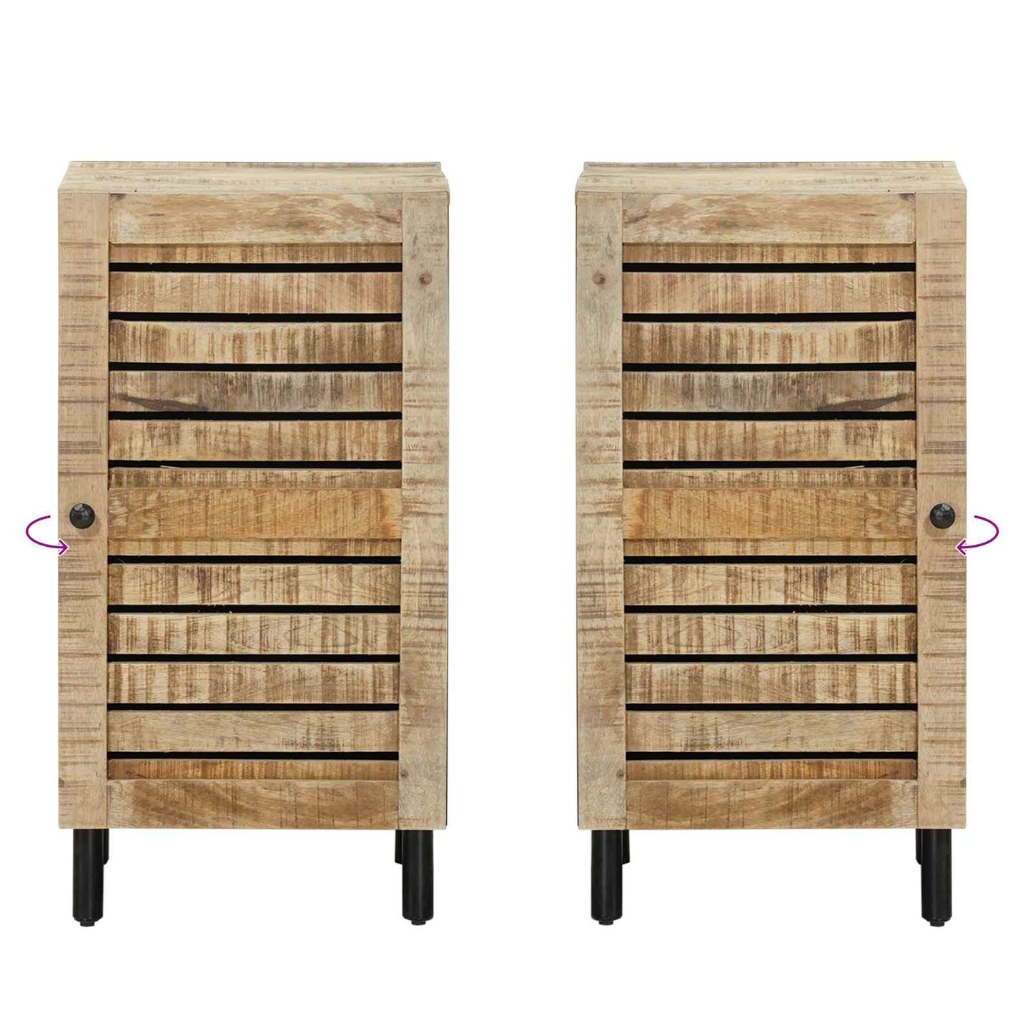 Storage Cabinets Natural 40 x 33 x 75cm Solid Mango Wood