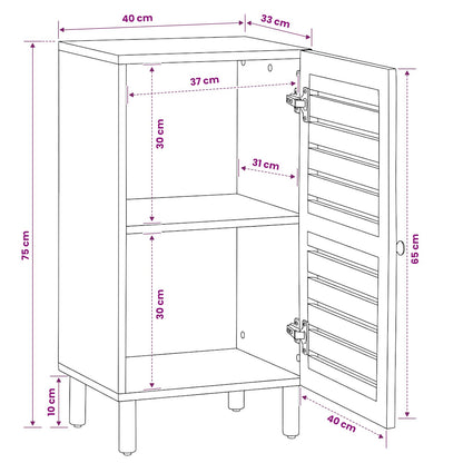 Storage Cabinets Natural 40 x 33 x 75cm Solid Mango Wood