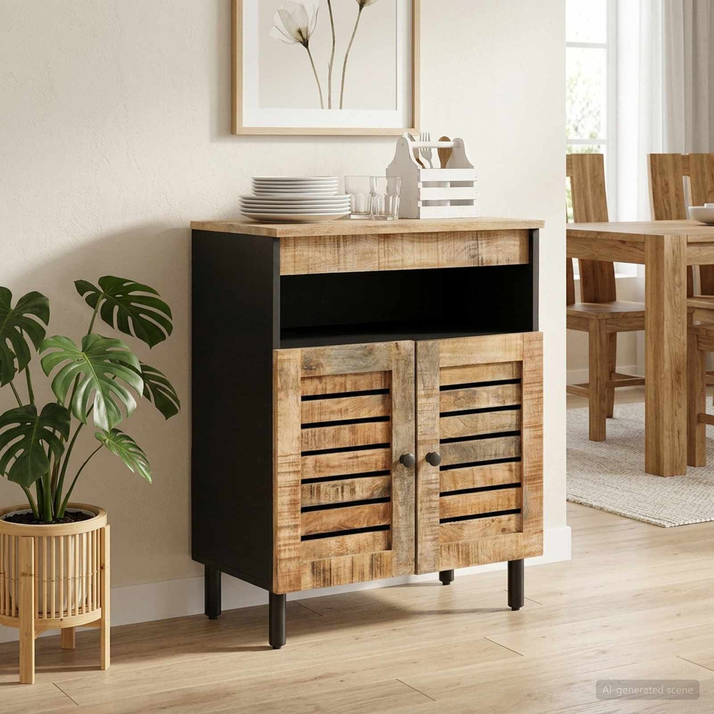 Storage Cabinets Natural 60 x 33 x 75 cm Solid Mango Wood