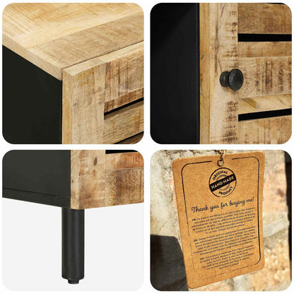 Storage Cabinets Natural 90 x 33 x 75 cm Solid Mango Wood