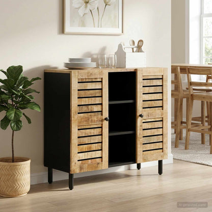 Storage Cabinets Natural 90 x 33 x 75 cm Solid Mango Wood