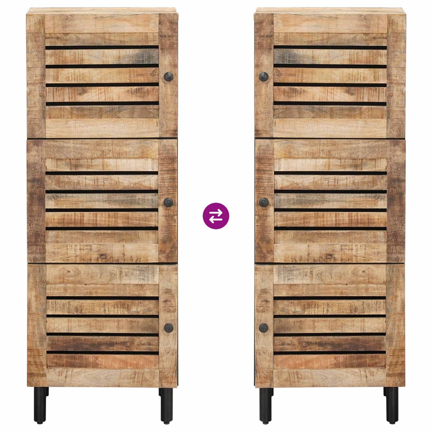 Storage Cabinets Natural 40 x 33 x 110 cm Solid Mango Wood