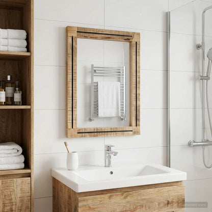 Mirror Wall-mounted Brown and Black 70 x 50 x 3 cm Glass