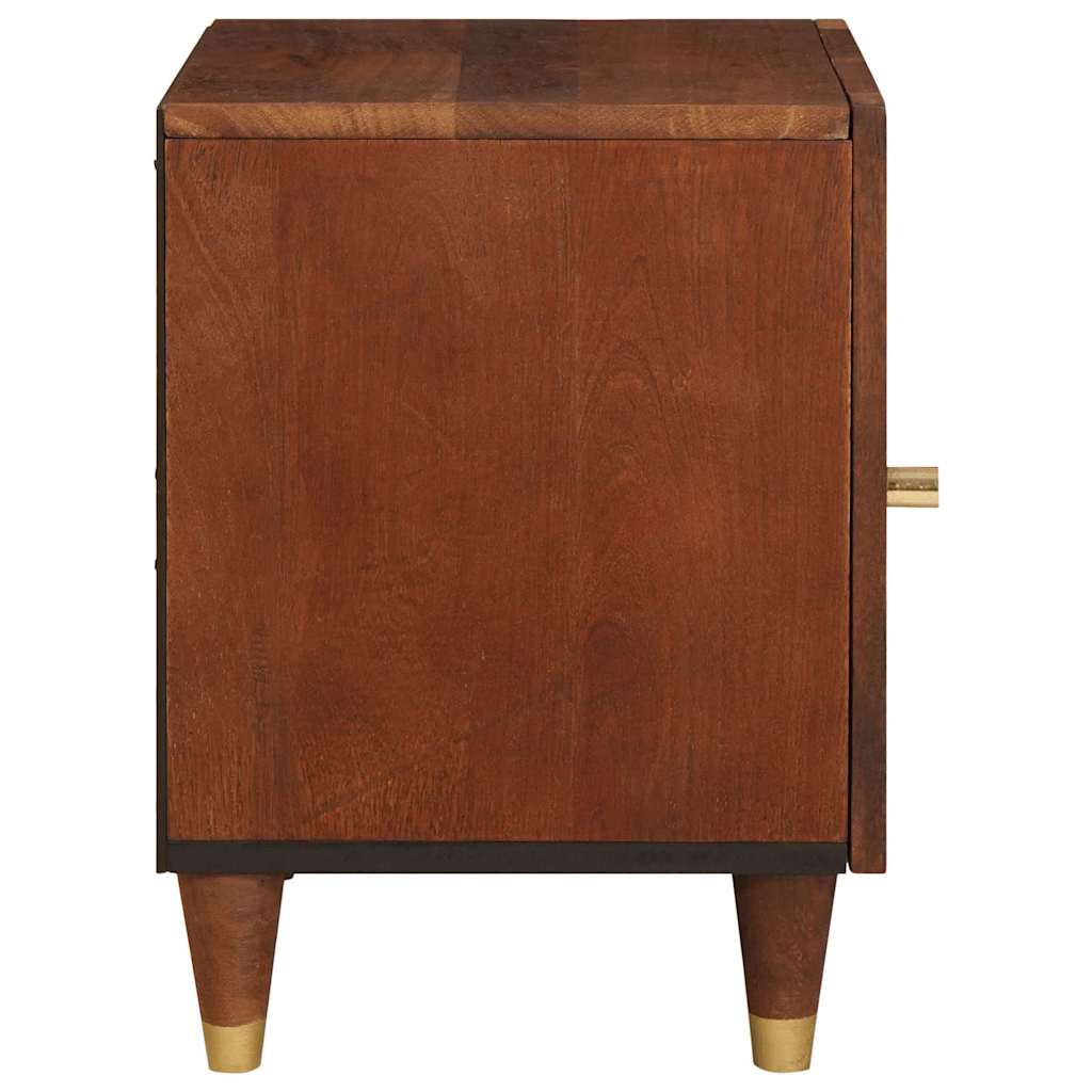 Bedside Cabinet 2 pcs Brown 40 x 33.5 x 46 cm Solid Acacia wood