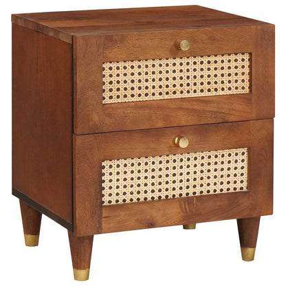Bedside Cabinet Brown 40 x 33.5 x 46 cm Solid Acacia wood
