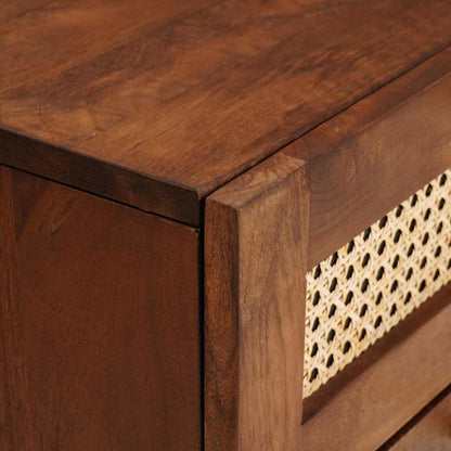 Bedside Cabinet 2 pcs Brown 40 x 33.5 x 46 cm Solid Acacia wood